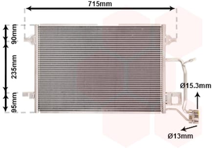 Van Wezel - LUCHTCONDENSATOR VOOR AUDI A4 B5 1994-1998 4B0260403S