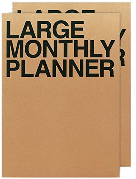 Grote Persoonlijke Maandelijkse Planner – 14 Vellen Bruin