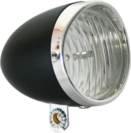 Ikzilight Retro koplamp - 3x LED - Zwart - Batterij - Zichtbaar tot 800 meter