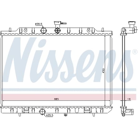 Radiator, motorkoeling NISSENS 68724