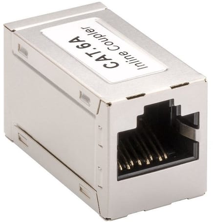 Goobay RJ45 modulaire koppeling, CAT 6 A, 2 x RJ45-bus (8P8C)