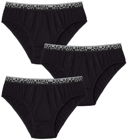 ATLAS FOR MEN - Set van 3 comfortabele slips - Heren - Verkrijgbaar in grote maten - XXL