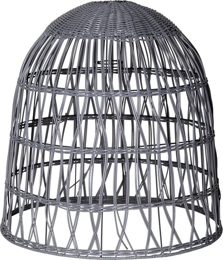 Star Trading lampenkap Knute, rotan, grijs, E27, buiten, 50 cm
