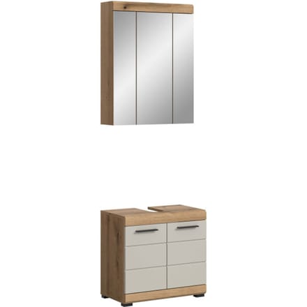 Scout badkamercombinatie kasjmier mat MDF TZ Evoke Oak NB - 34x60x191cm