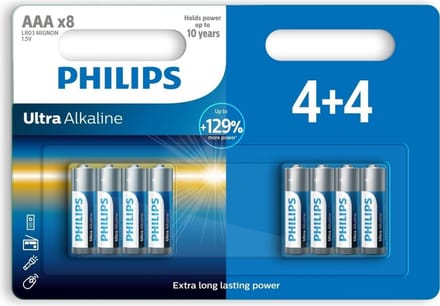 Philips Ultra Alkaline AAA/LR03 blister 4+4