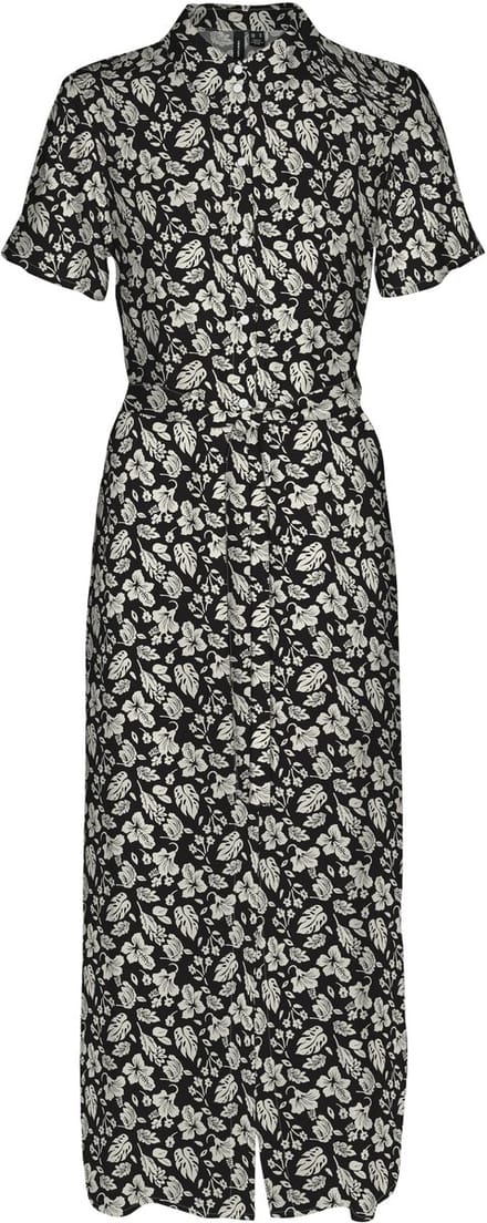 VERO MODA - VMEASY JOY S/S LONG SHIRT DRESS WVN GA - Dames - Maxi jurken