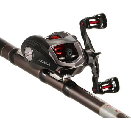 Lixada 12 + 1 roulements à billes Baitcasting moulinet pêche à la mouche pêche à grande vitesse Right Hand blanc