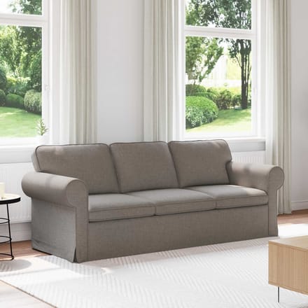 vidaXL - Bank - Taupe - 215 - x - 82 - x - 80 - cm - Stof