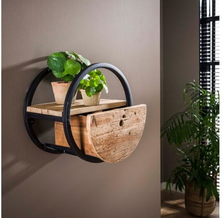 Wandschap Met Lade 40 cm - Robuust hardhout