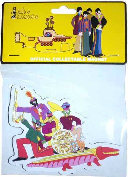 The Beatles - Yellow Submarine Band On Croc Embossed Koelkastmagneet - Multicolours