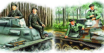 HobbyBoss Modelbouwpakket Militaire voertuigen - 84419 German Panzer Crew Set Plastic - 1:35 - Modelbouw