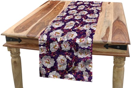 ABAKUHAUS Bloemen-tafelloper – Lentetuin – 40x180 cm – Meerkleurig