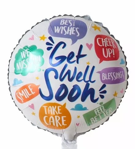 Beterschaps Ballon, get well soon, 45 cm leeg