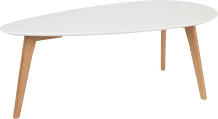 Housecraft Living Drop Bijzettafel Ovaal Hout Wit - Set van 2