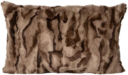 PTMD Sierkussen Clarisse - 60x10x40 cm - Imitatie Bont - Bruin