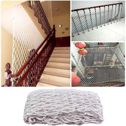 Veiligheidsnet - Huisdier net - Balkon beschermen - Handgemaakt geweven - 2x2 meter - Hennep touw