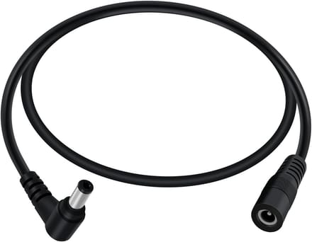 Extensionkabel 90 Graden 1 Meter voor 12V 24V LED Strips, DVR en CCTV Camera's met 5.5 mm x 2.1 mm Aansluiting