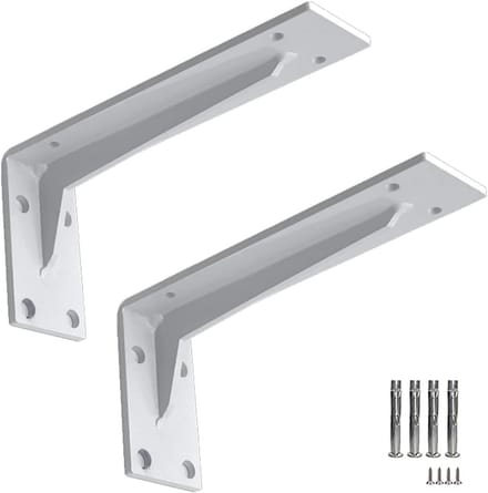 Planksteunen - Hoeksteunen - Zware Planken - 500kg Draagkracht - 20 cm - Wit
