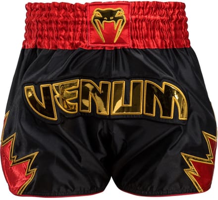 Venum Inferno Muay Thai Shorts Zwart Goud Rood - L