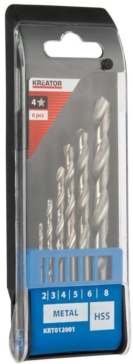 Kreator - Accessories - KRT012001 - Borenset HSS metaal - Ø 2-3-4-5-6-8mm - 6 st.