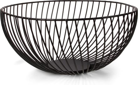 XEMM Design fruitmand - Draadmand - ∅25 x 12.5 cm - Zwart
