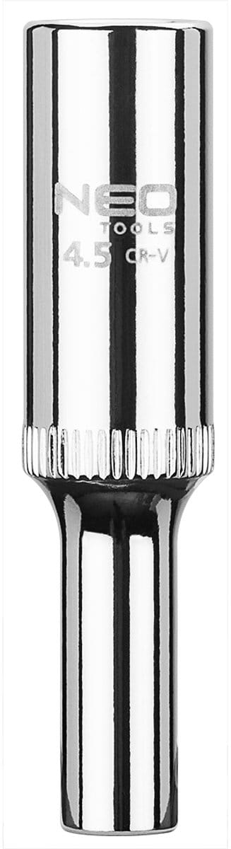 NEO Superlock - Lange Zeskantsok Doppen - 1/4 inch - 4.5 mm - Chroom-Vanadium Staal