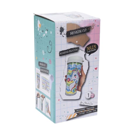 Drinkbeker diamond painting creatief speelgoed multicolor.