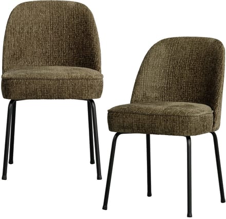 WOOOD Vogue Eetkamerstoelen - Velvet - Bonsai - Set van 2