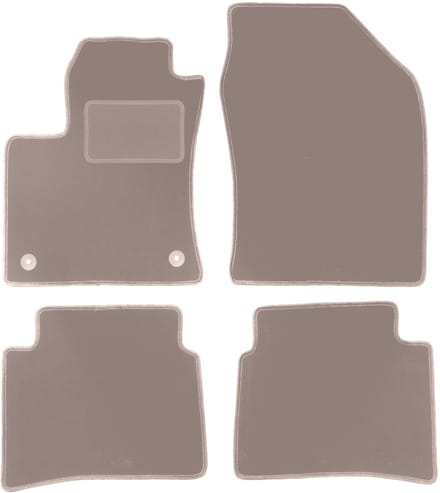 Beige velours matten voor: Toyota Prius IV hatchback (2017-)