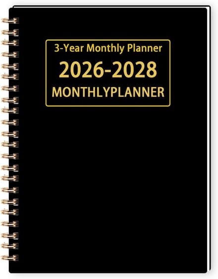 3 Jaar Maandplanner 2026 t/m 2028 - Groot Formaat Kalender met Ruime Schrijfvlakken