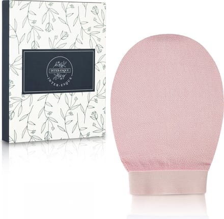 INTER-ESQUE Scrub Handschoen - Exfoliating Glove - Scrub Washand - Roze