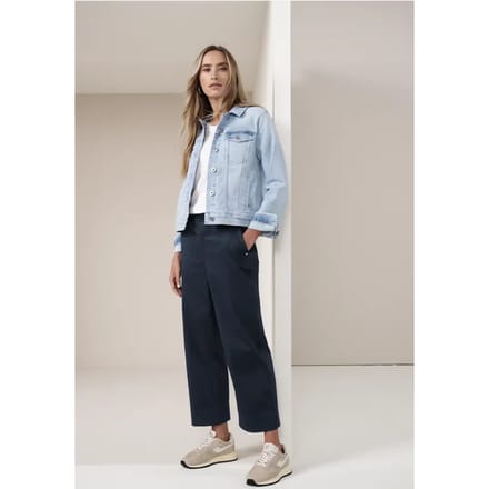 Wide Legs broek met knoopdetail