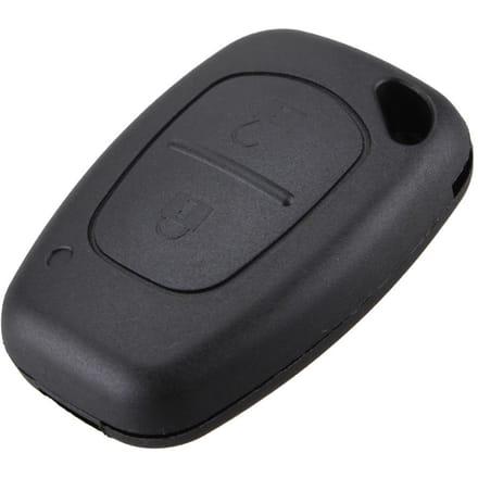 Étui de clé télécommande 2 boutons, Noir sans lame gray