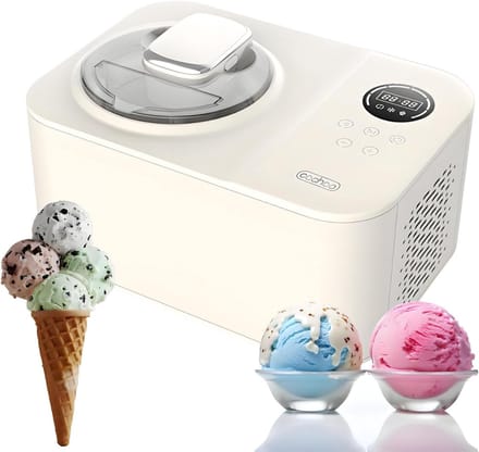 IJsmachine - Dessertmaker - Zelf ijs maken - Zelfkoelende compressor - 12 liter - Zilver