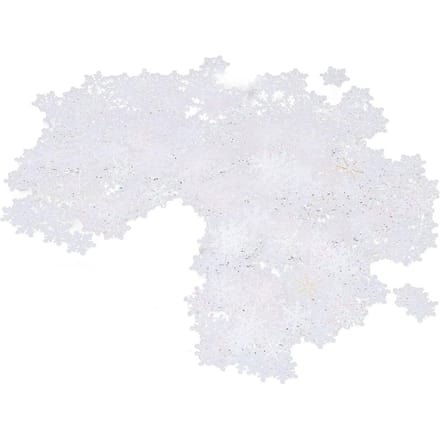 1000 Stuks Sneeuwvlok Confetti 0.9in Levendige Kleur Herbruikbaar Plastic Multifunctioneel Kerstconfetti wit