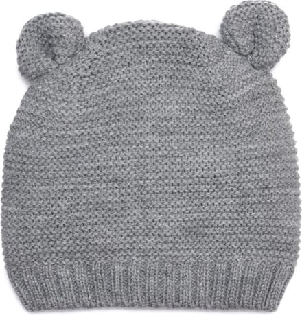 Sarlini - Baby Muts Grijs met Oortjes Wintermuts - 0 tot 6 mnd