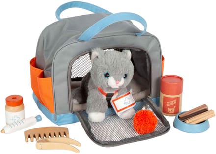 Small Foot - Knuffel Kat met Draagtas en Verzorgingsset