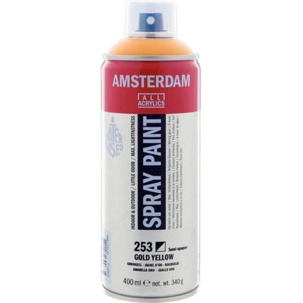 Spuitbusverf - Spraypaint - #253 - Goudgeel - Amsterdam - 400ml