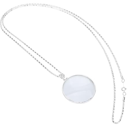 5X Legering Ketting Vergrootglas Draagbaar Lees Hanger Vergrootglas met KettingZilver zilver
