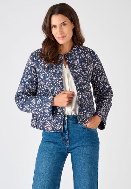 Damart - Vest gewatteerd print - Dames - Blauw - L