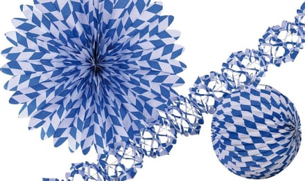 RIETHMULLER - Blauw-wit versiering set