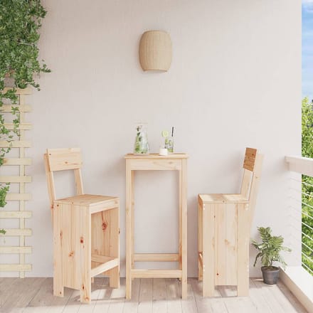 vidaXL - Barkrukken - 2 - st - 40x48,5x115,5 - cm - massief - grenenhout