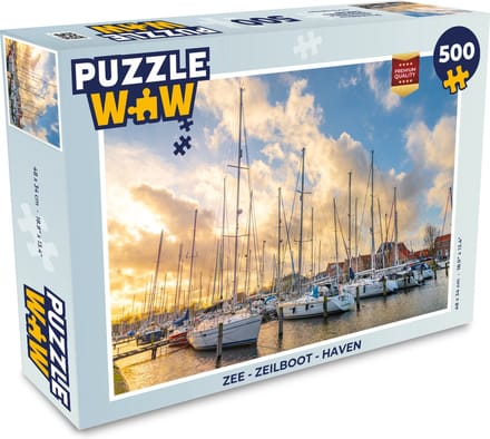 Puzzel Zee - Zeilboot - Haven - Legpuzzel - Puzzel 500 stukjes