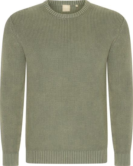 Mario Russo Rib Sweater - Trui Heren - Sweater Heren - Pullover heren - Agave Groen - M