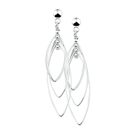 Glams oorhangers - Zilver
