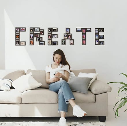 JollyLook Decoration Frames (Set van 10), HOUT, donker bruin