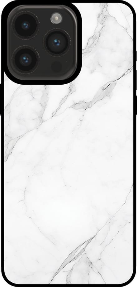 Smartphonica Telefoonhoesje voor iPhone 14 Pro Max met marmer opdruk - TPU backcover case marble design - Wit geschikt voor iPhone 14 Pro Max
