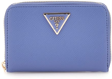 GUESS Portemonnee Laurel SLG Medium Zip Around Wallet Stormy Blue Blauw