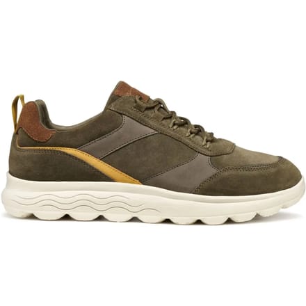 GEOX SPHERICA HEREN Sneakers - MILITAIR GROEN/COGNAC - Maat 41