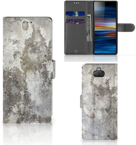 Sony Xperia 10 Bookcase Beton Print